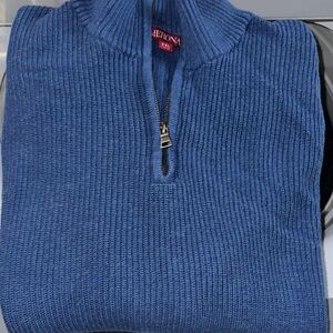 Merona Men's quarter Zip Sweater in Blue